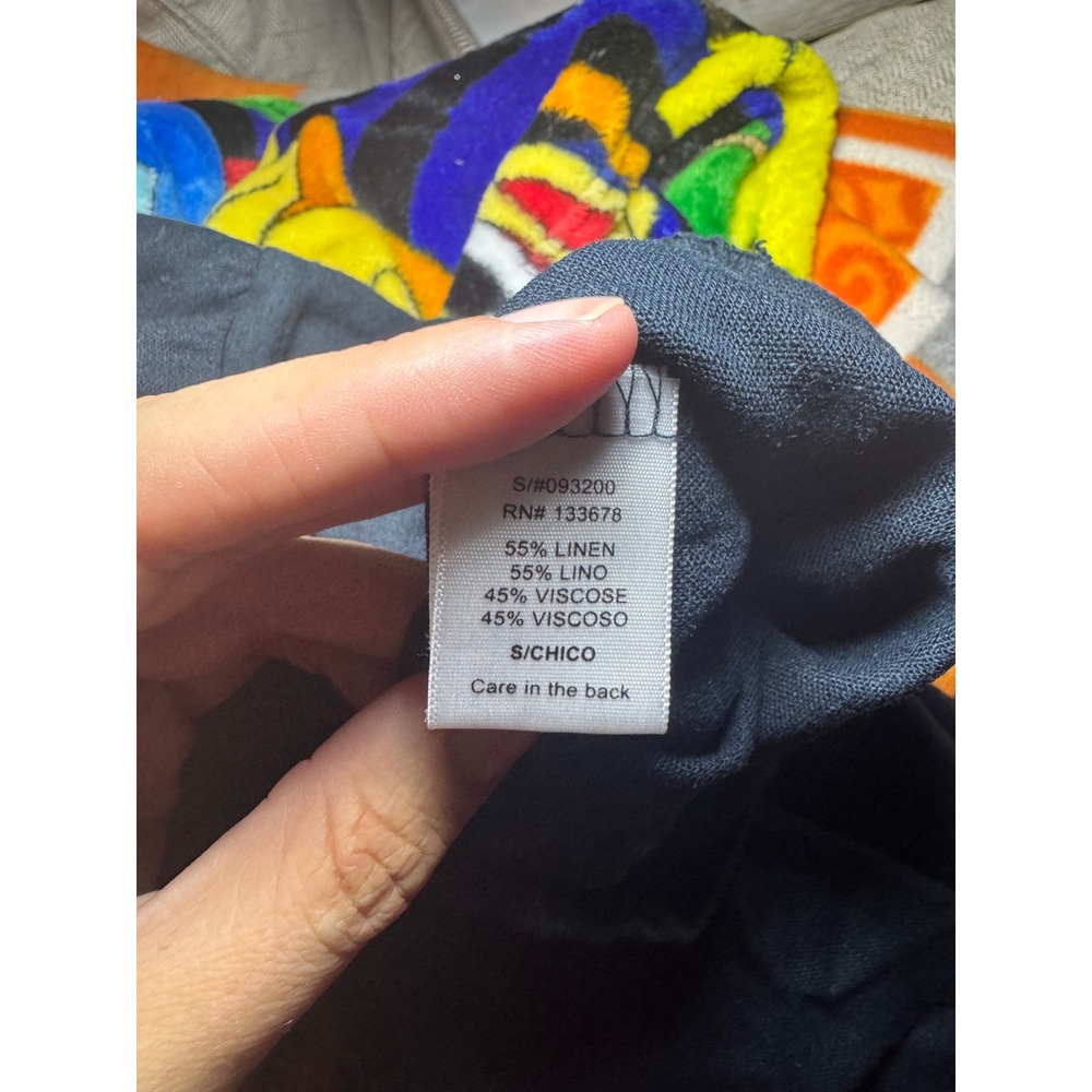 Love Tree Black Linen Blend Wide Leg High Waisted Pants Small S/093200 - Picture 8 of 8